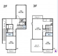 藤沢市大庭、マンションの間取り画像です