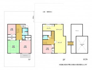 藤沢市鵠沼松が岡、中古一戸建ての間取り画像です