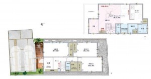 藤沢市辻堂元町、新築一戸建ての間取り画像です