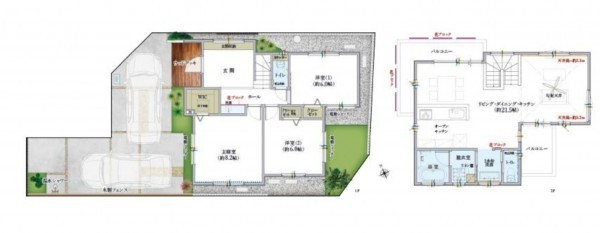 藤沢市辻堂元町、新築一戸建ての間取り画像です