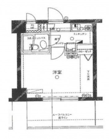 藤沢市藤沢、マンションの間取り画像です