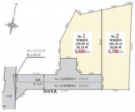 藤沢市辻堂新町、土地の間取り画像です