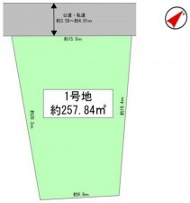 藤沢市鵠沼松が岡、土地の間取り画像です