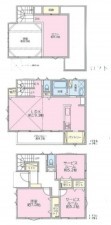 藤沢市城南、新築一戸建ての間取り画像です