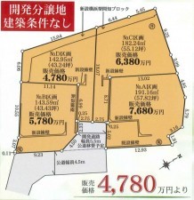 藤沢市鵠沼桜が岡、土地の間取り画像です
