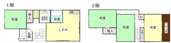 藤沢市辻堂元町、中古一戸建ての間取り画像です