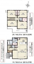 藤沢市片瀬、新築一戸建ての間取り画像です
