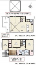 藤沢市片瀬、新築一戸建ての間取り画像です