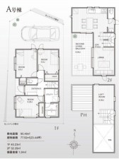 藤沢市鵠沼橘、新築一戸建ての間取り画像です