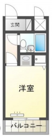 藤沢市藤沢、マンションの間取り画像です