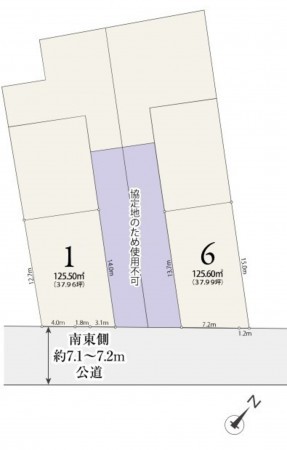 藤沢市辻堂東海岸、土地の間取り画像です