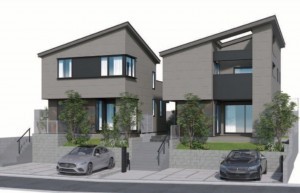 藤沢市鵠沼藤が谷、新築一戸建ての画像です