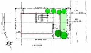 藤沢市江の島、土地の間取り画像です