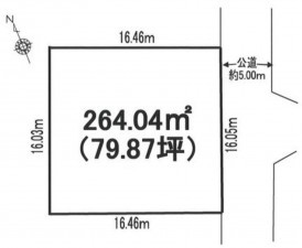 藤沢市片瀬山、土地の間取り画像です