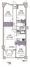 藤沢市片瀬、マンションの間取り画像です