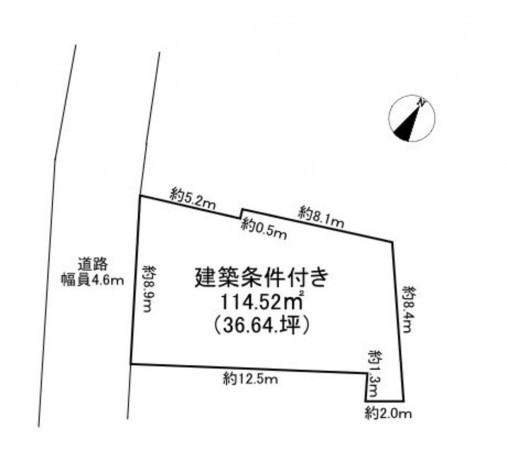 藤沢市辻堂東海岸、土地の間取り画像です