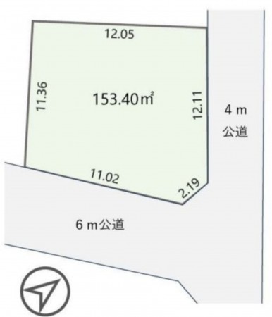 藤沢市鵠沼神明、土地の間取り画像です