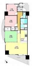 藤沢市川名、マンションの間取り画像です