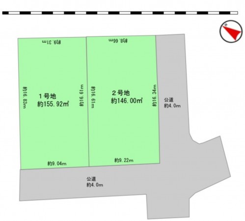 藤沢市本鵠沼、土地の間取り画像です