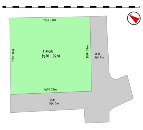 藤沢市本鵠沼、土地の間取り画像です