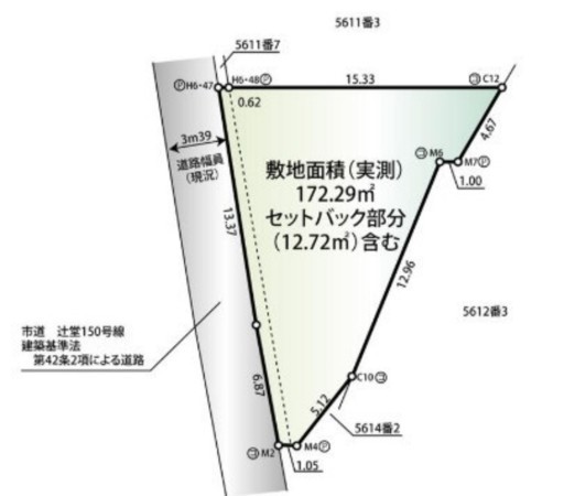 藤沢市辻堂元町、土地の間取り画像です