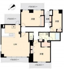 藤沢市片瀬海岸、マンションの間取り画像です