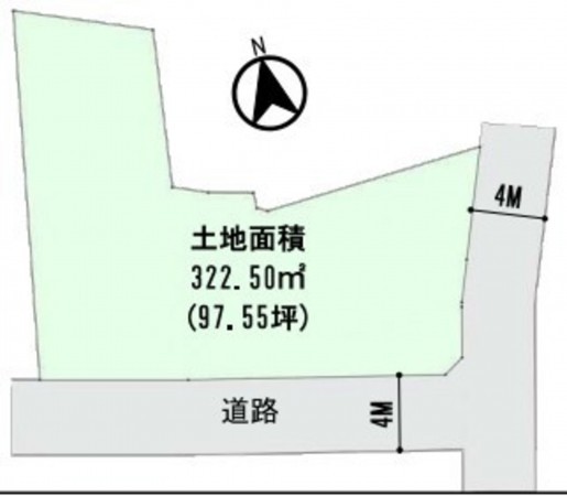 藤沢市城南、土地の間取り画像です