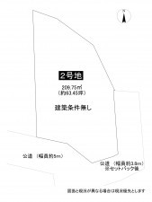 藤沢市城南、土地の間取り画像です
