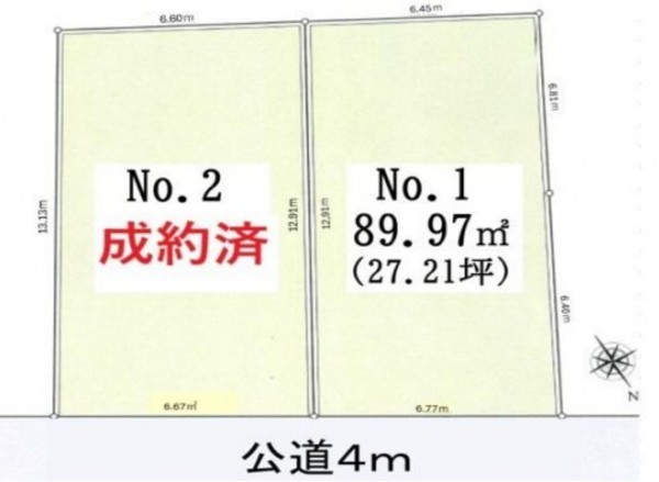 藤沢市鵠沼海岸、土地の間取り画像です