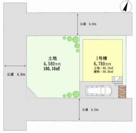 藤沢市辻堂元町、土地の間取り画像です