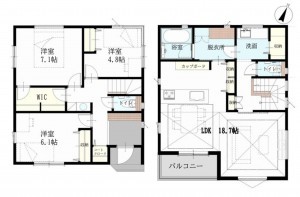 藤沢市辻堂元町、新築一戸建ての間取り画像です