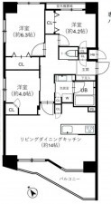 藤沢市藤沢、マンションの間取り画像です