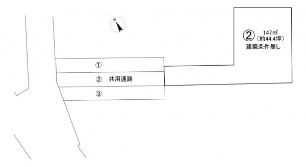 藤沢市鵠沼海岸、土地の間取り画像です