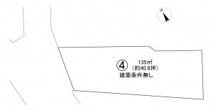 藤沢市鵠沼海岸、土地の間取り画像です