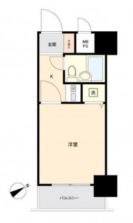 藤沢市藤沢、マンションの間取り画像です