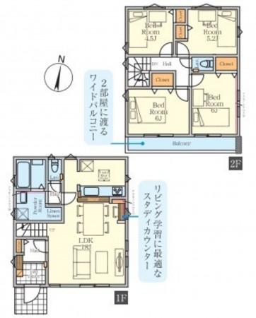 藤沢市西富、新築一戸建ての間取り画像です
