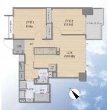 藤沢市藤沢、マンションの間取り画像です