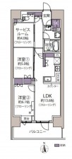 藤沢市辻堂新町、マンションの間取り画像です