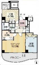 藤沢市藤沢、マンションの間取り画像です