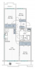 藤沢市辻堂新町、マンションの間取り画像です