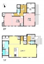 藤沢市並木台、新築一戸建ての間取り画像です