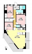 藤沢市辻堂新町、マンションの間取り画像です