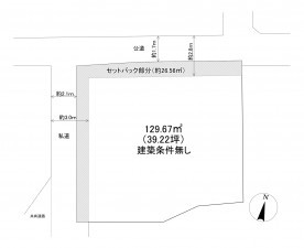藤沢市鵠沼海岸、土地の間取り画像です