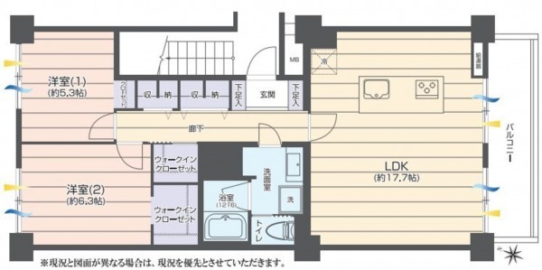 藤沢市鵠沼東、マンションの間取り画像です