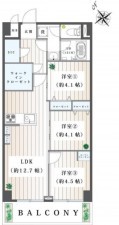 藤沢市羽鳥、マンションの間取り画像です