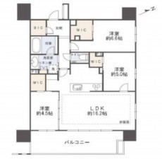 藤沢市片瀬海岸、マンションの間取り画像です
