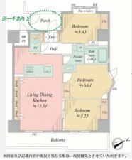 藤沢市藤沢、マンションの間取り画像です