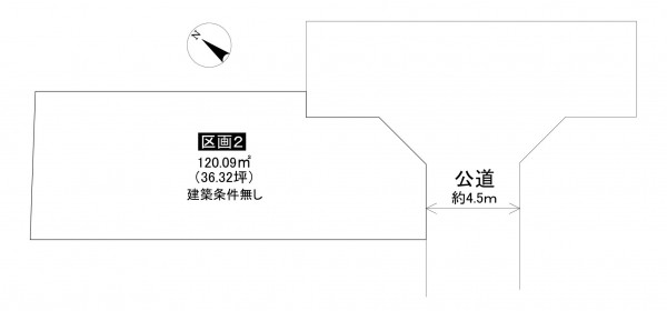 藤沢市鵠沼海岸、土地の間取り画像です