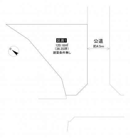 藤沢市鵠沼海岸、土地の間取り画像です