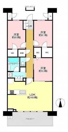 藤沢市川名、マンションの間取り画像です